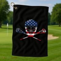 Lacrosse Sport Stick Funny Lax Player Love Perfect Gift Idea Golf Towel thumb 1