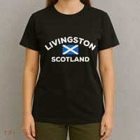 Livingston Scotland Scottish Flag City Tourist T-Shirt thumb 4