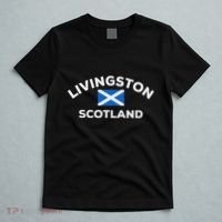 Livingston Scotland Scottish Flag City Tourist T-Shirt thumb 5