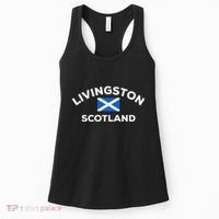 Livingston Scotland Scottish Flag City Tourist Women's Tank Top thumb 0