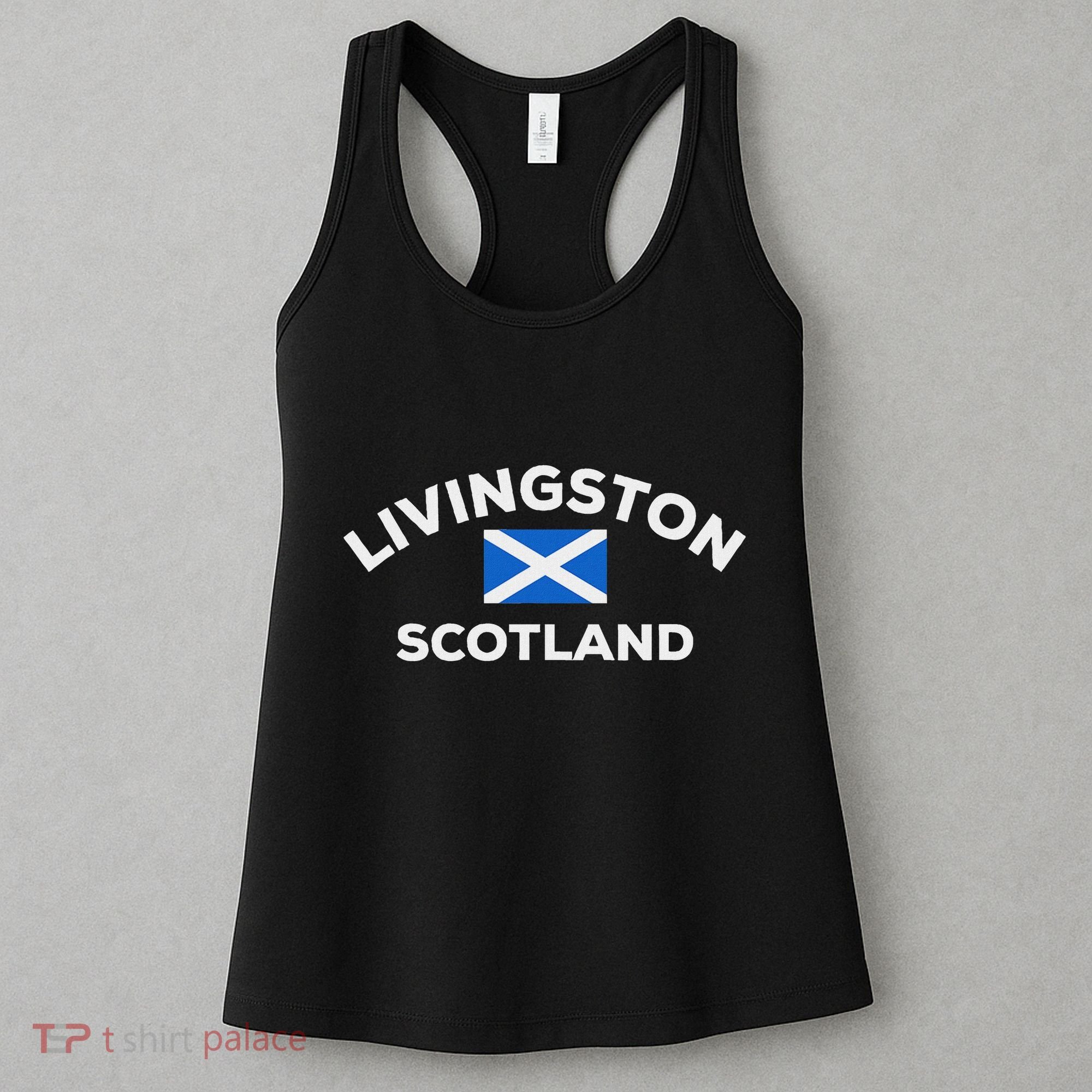 Livingston Scotland Scottish Flag City Tourist Women's Tank Top