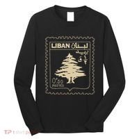 Lebanese Stamp Support Lebanon Beirut Map Palestine Long Sleeve Shirt thumb 0