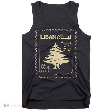Lebanese Stamp Support Lebanon Beirut Map Palestine Tank Top
