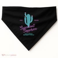 Lesbian Succulent Sapphics Plant Lesbian USA-Made Doggie Bandana thumb 0