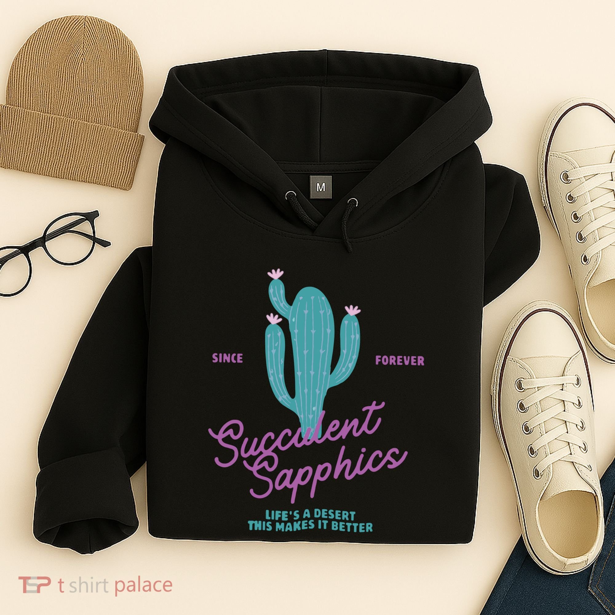 Lesbian Succulent Sapphics Plant Lesbian Hoodie