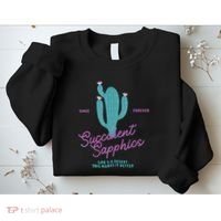 Lesbian Succulent Sapphics Plant Lesbian Sweatshirt thumb 2
