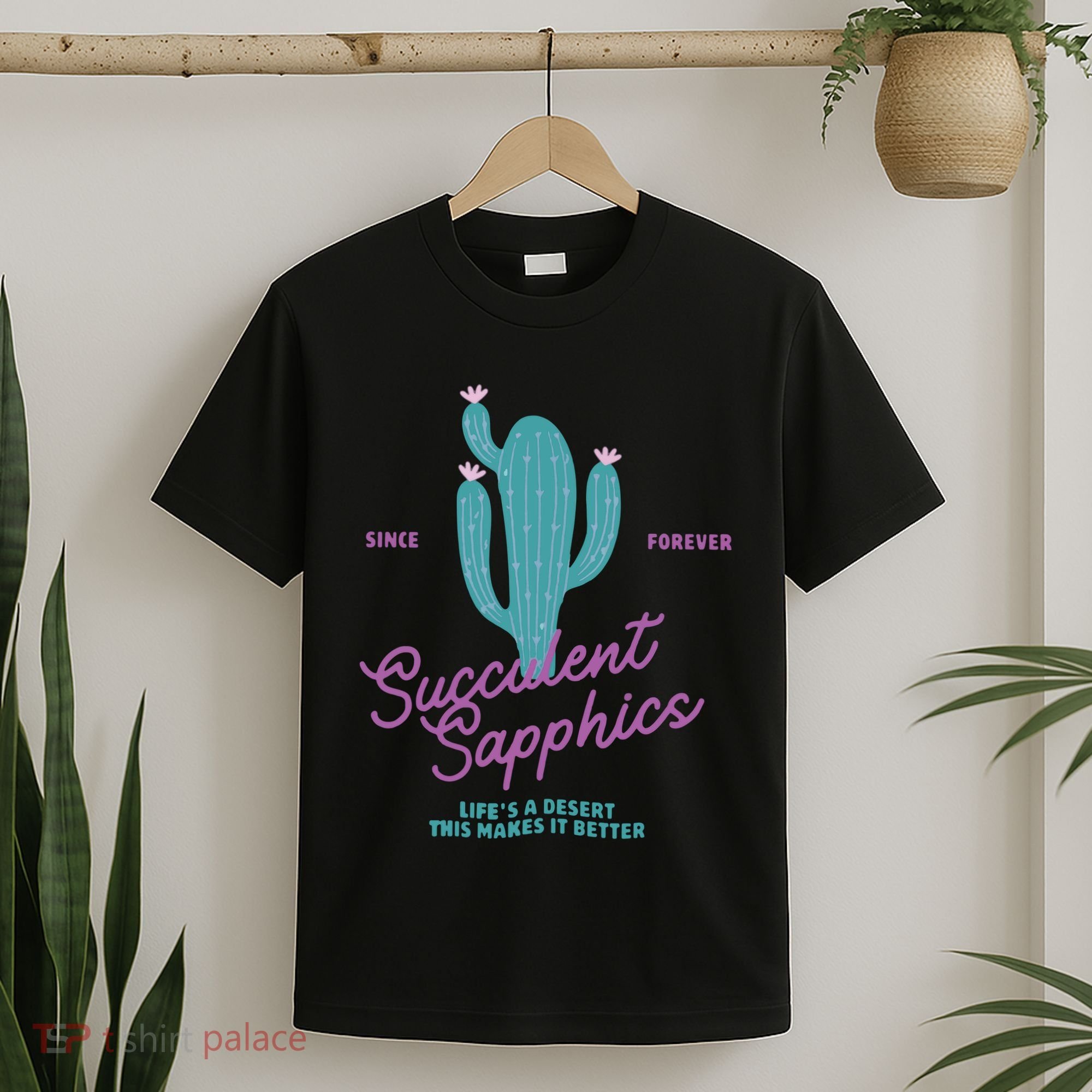 Lesbian Succulent Sapphics Plant Lesbian T-Shirt