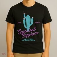 Lesbian Succulent Sapphics Plant Lesbian T-Shirt thumb 3