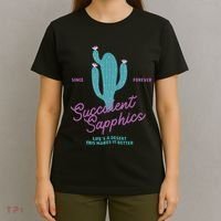 Lesbian Succulent Sapphics Plant Lesbian T-Shirt thumb 4