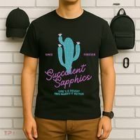 Lesbian Succulent Sapphics Plant Lesbian T-Shirt thumb 6