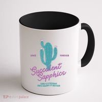 Lesbian Succulent Sapphics Plant Lesbian Coffee Mug thumb 1