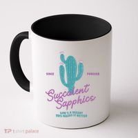 Lesbian Succulent Sapphics Plant Lesbian Coffee Mug thumb 0