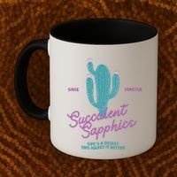Lesbian Succulent Sapphics Plant Lesbian Coffee Mug thumb 2