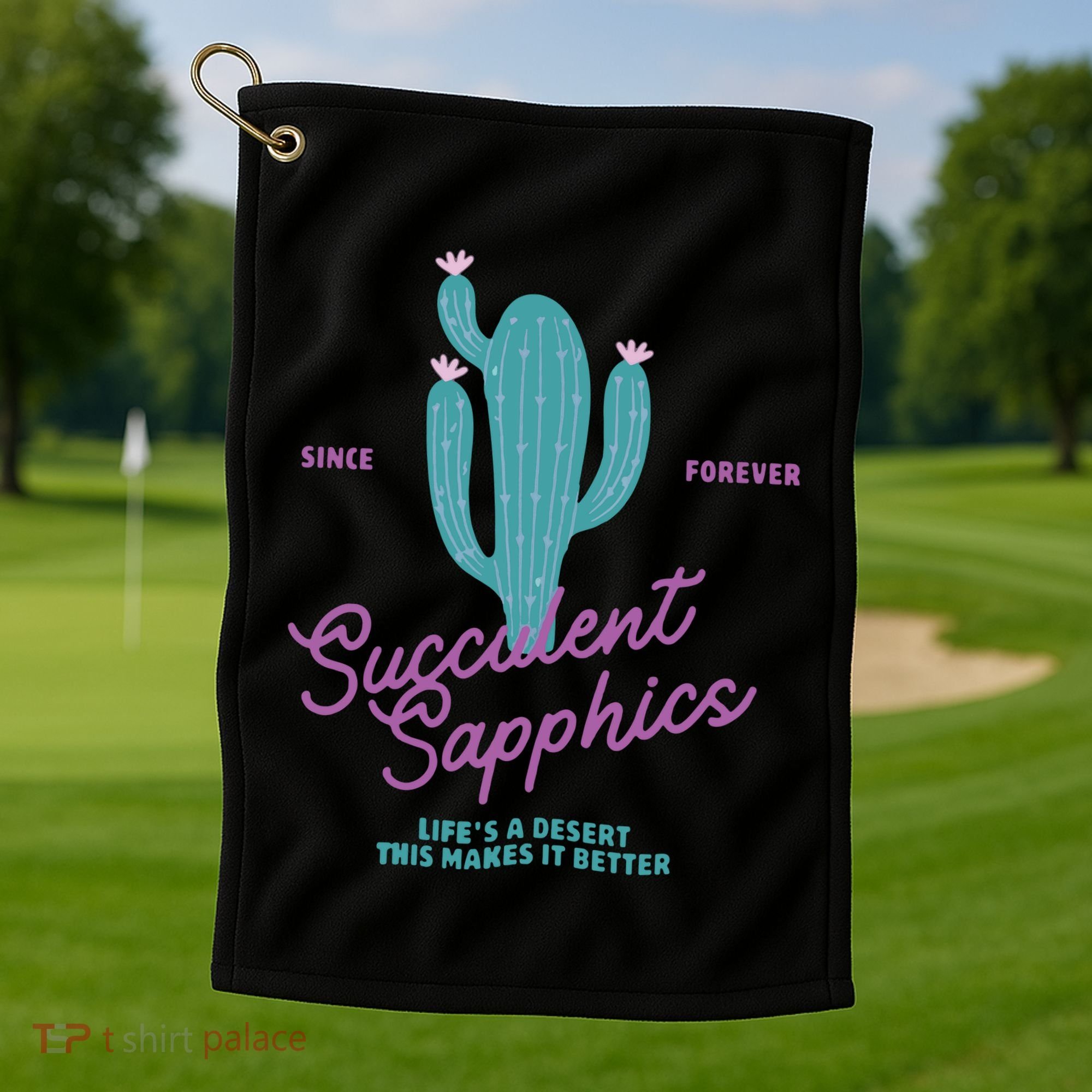 Lesbian Succulent Sapphics Plant Lesbian Golf Towel