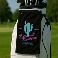Lesbian Succulent Sapphics Plant Lesbian Golf Towel thumb 2