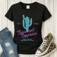 Lesbian Succulent Sapphics Plant Lesbian Women's T-Shirt thumb 3
