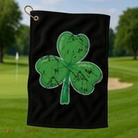 Lucky Shamrock St Patricks Day Golf Towel thumb 1
