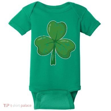 Lucky Shamrock St Patricks Day Baby Bodysuit