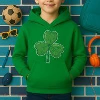 Lucky Shamrock St Patricks Day Kids Hoodie thumb 2