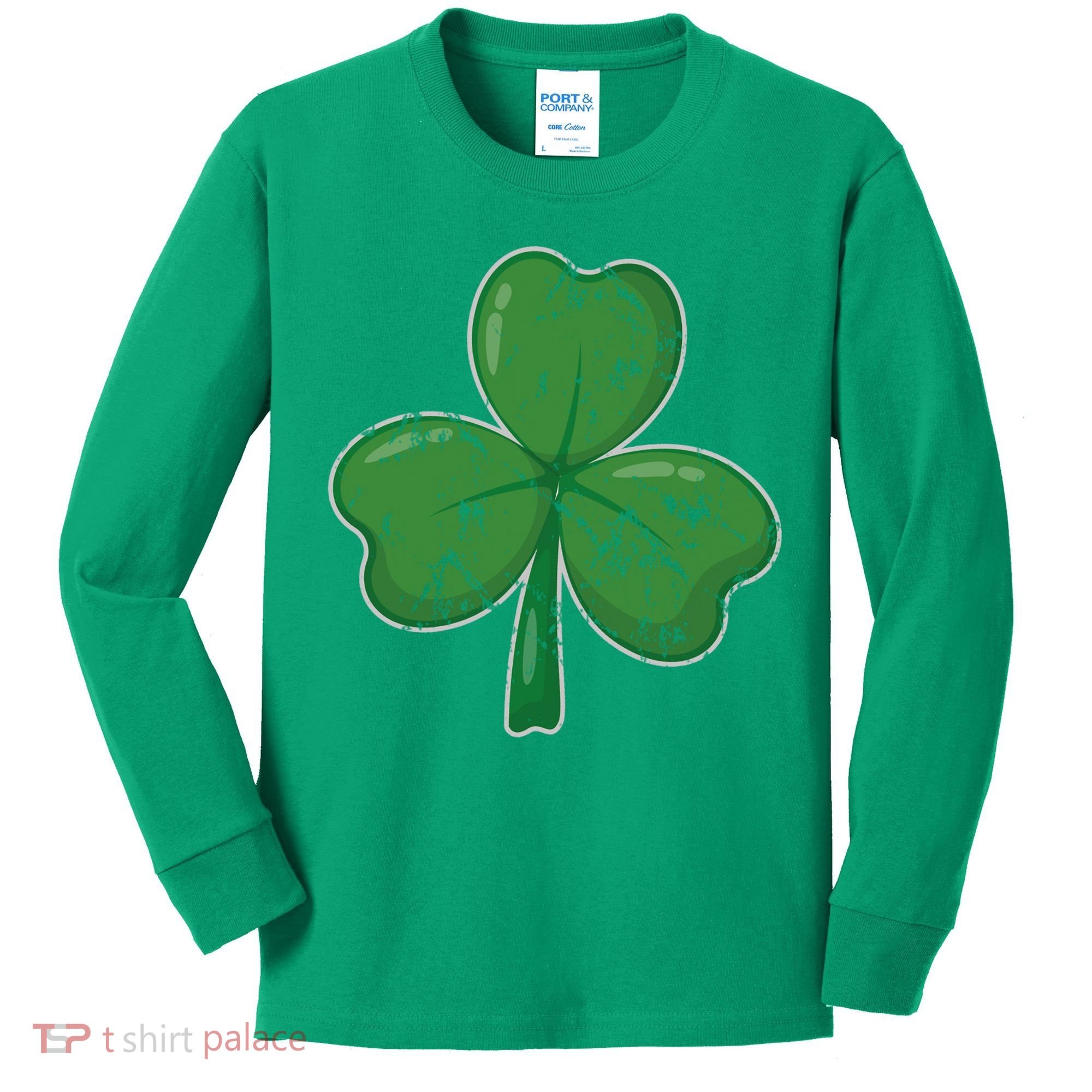 Lucky Shamrock St Patricks Day Kids Long Sleeve Shirt