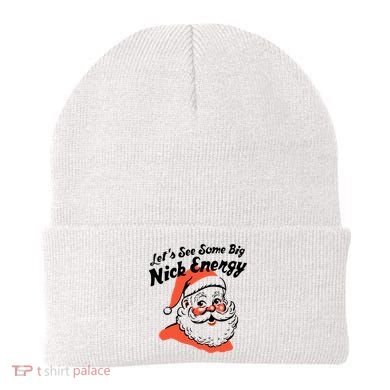 Lets See Some Big Nick Energy Funny Christmas Gift Beanie