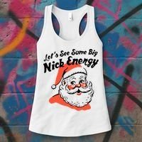 Lets See Some Big Nick Energy Funny Christmas Gift Women's Tank Top thumb 3