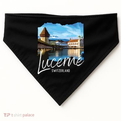 Lucerne Switzerland Souvenir Lucerne USA-Made Doggie Bandana