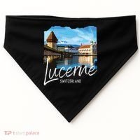 Lucerne Switzerland Souvenir Lucerne USA-Made Doggie Bandana thumb 0