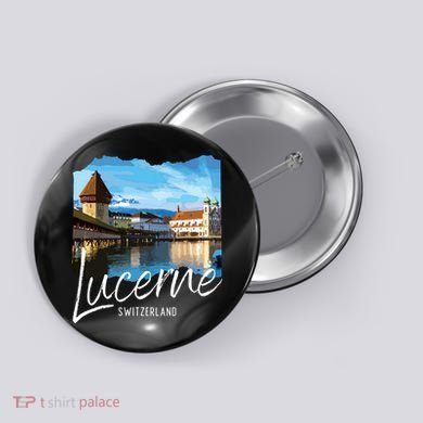 Lucerne Switzerland Souvenir Lucerne Button