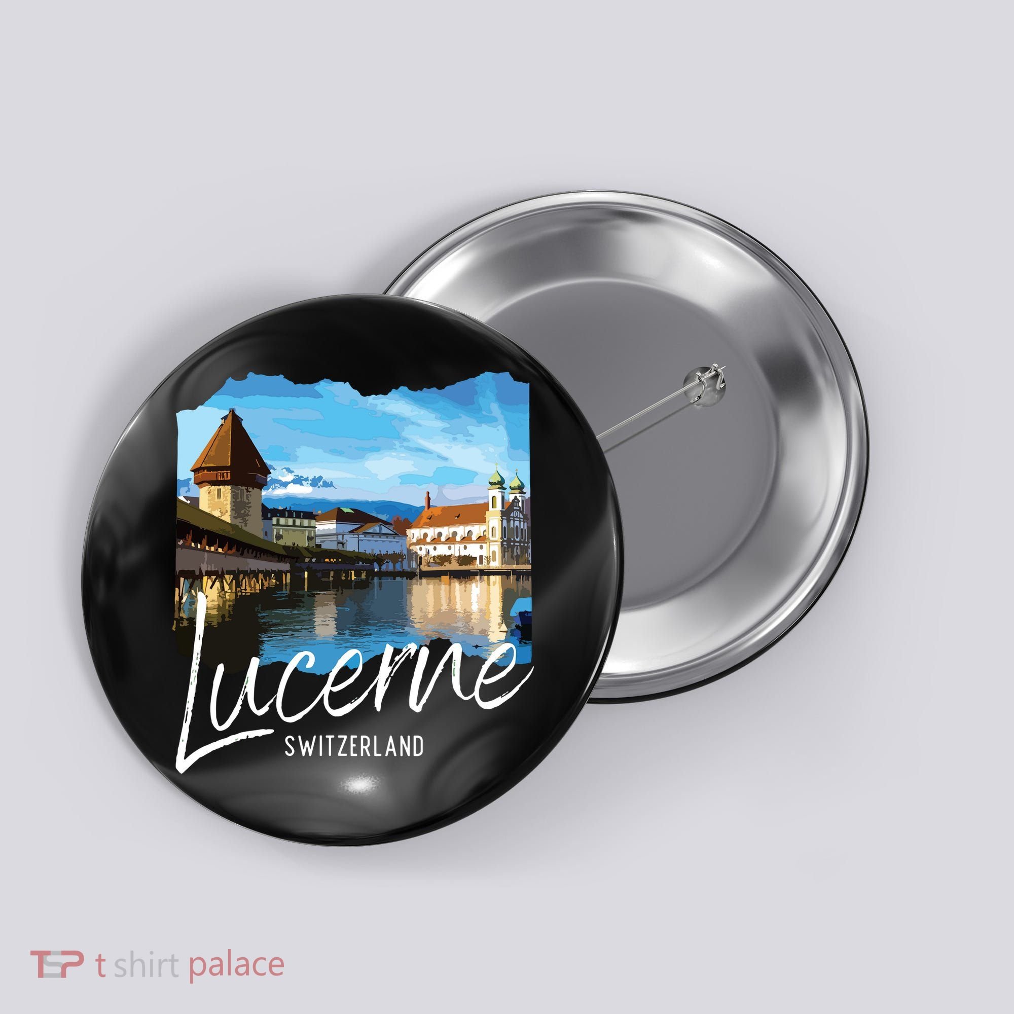 Lucerne Switzerland Souvenir Lucerne Button
