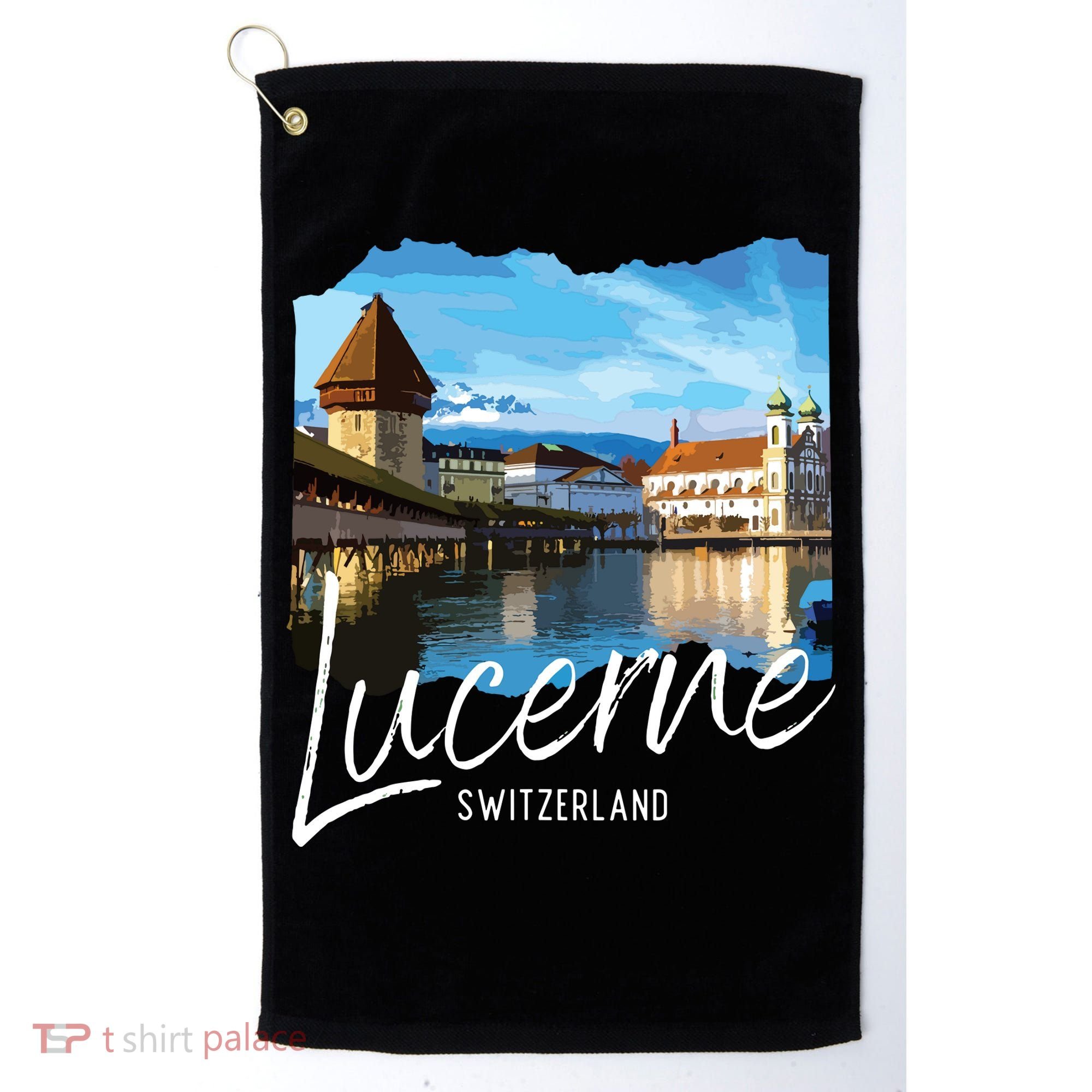Lucerne Switzerland Souvenir Lucerne Golf Towel