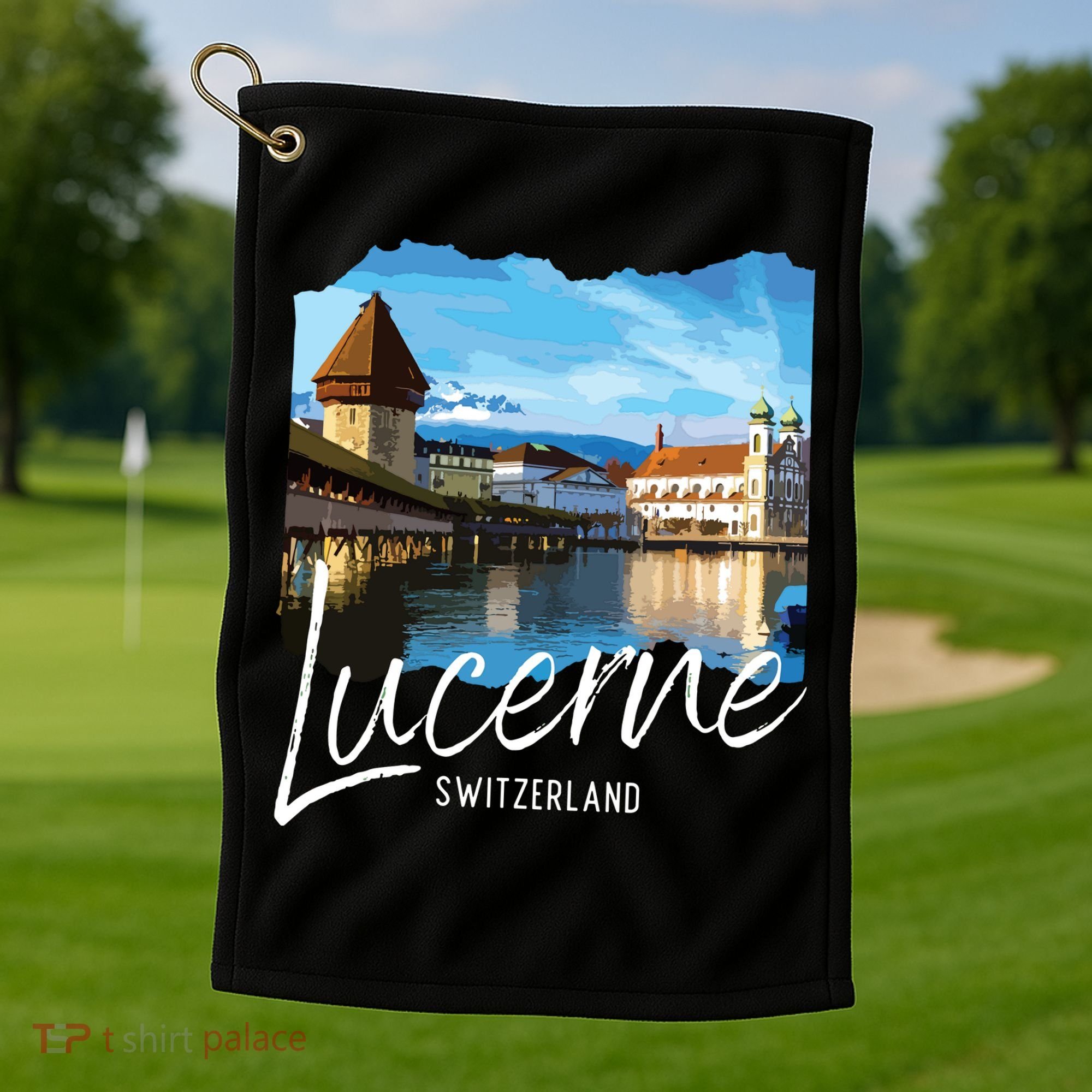 Lucerne Switzerland Souvenir Lucerne Golf Towel