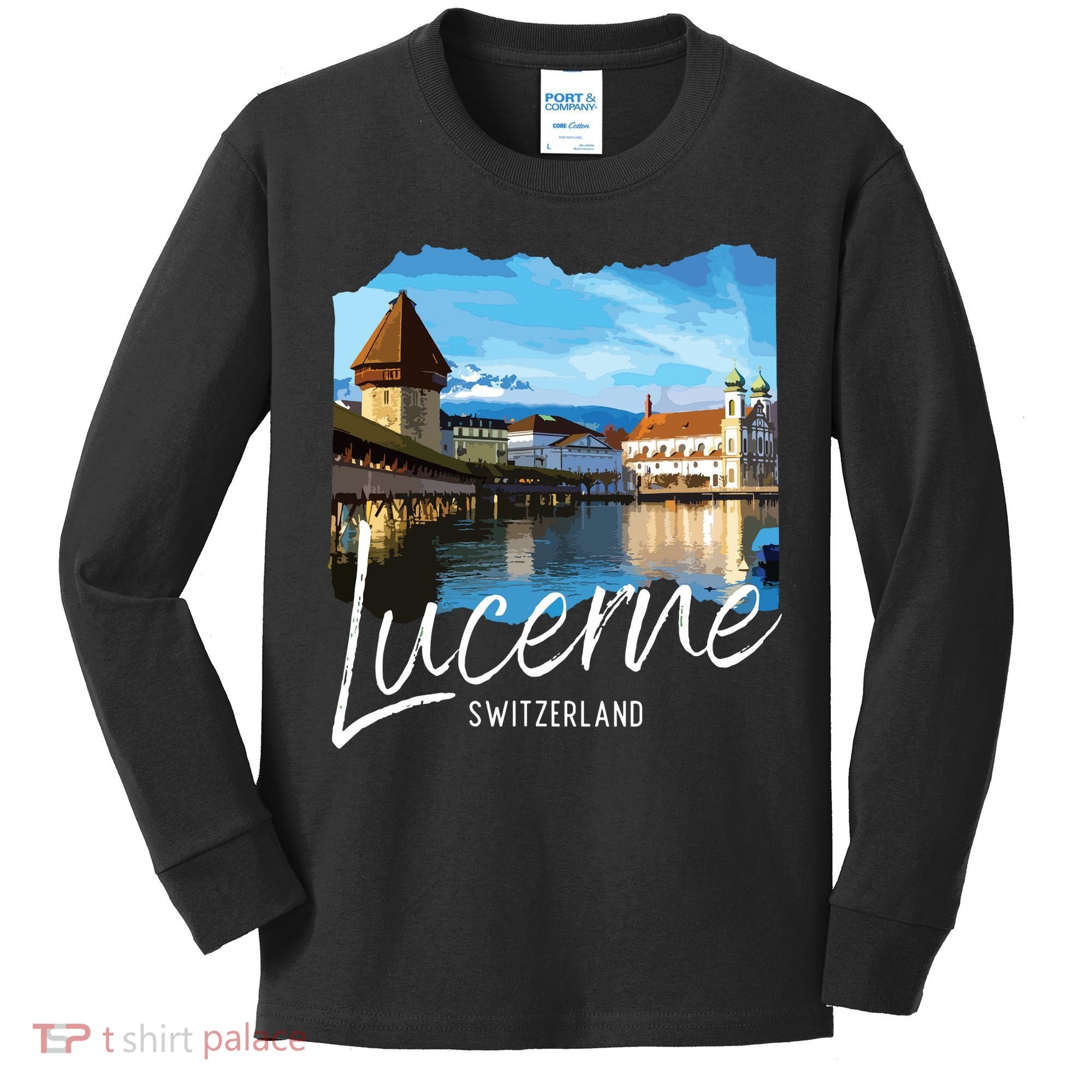 Lucerne Switzerland Souvenir Lucerne Kids Long Sleeve Shirt