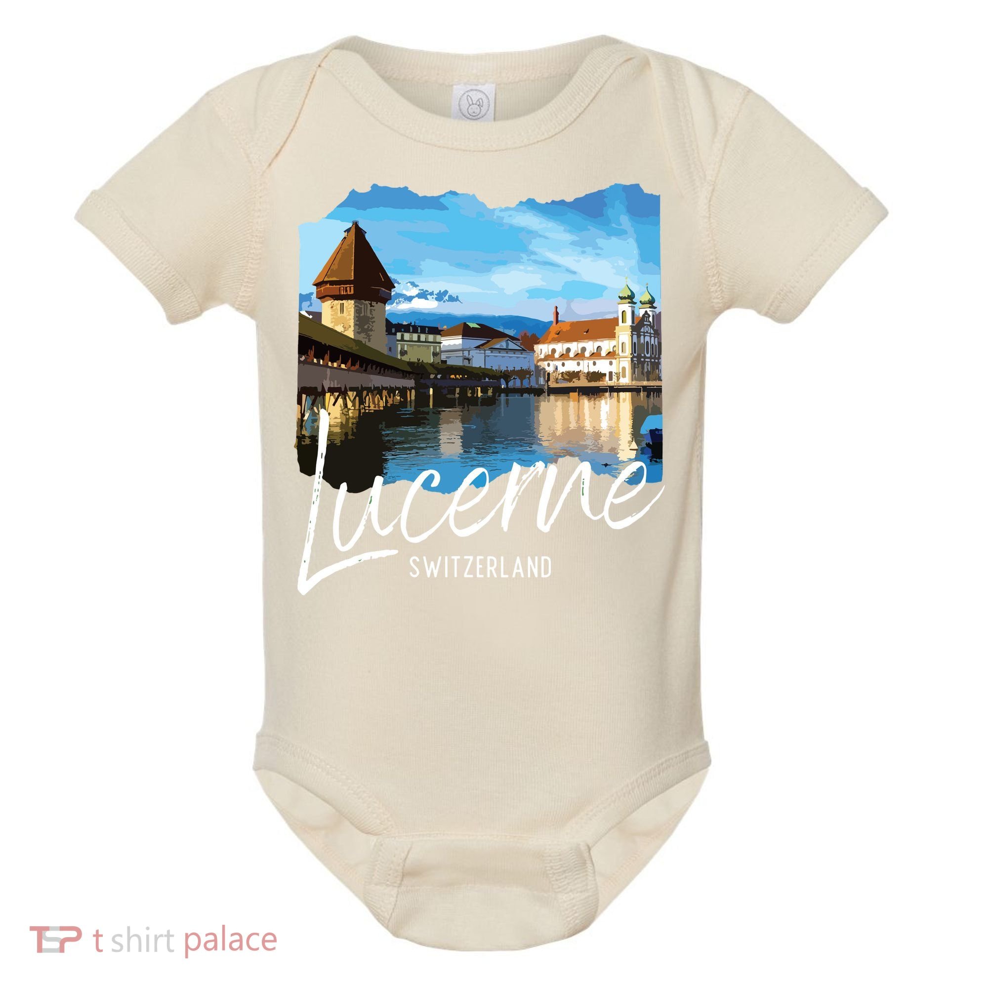 Lucerne Switzerland Souvenir Lucerne Baby Bodysuit