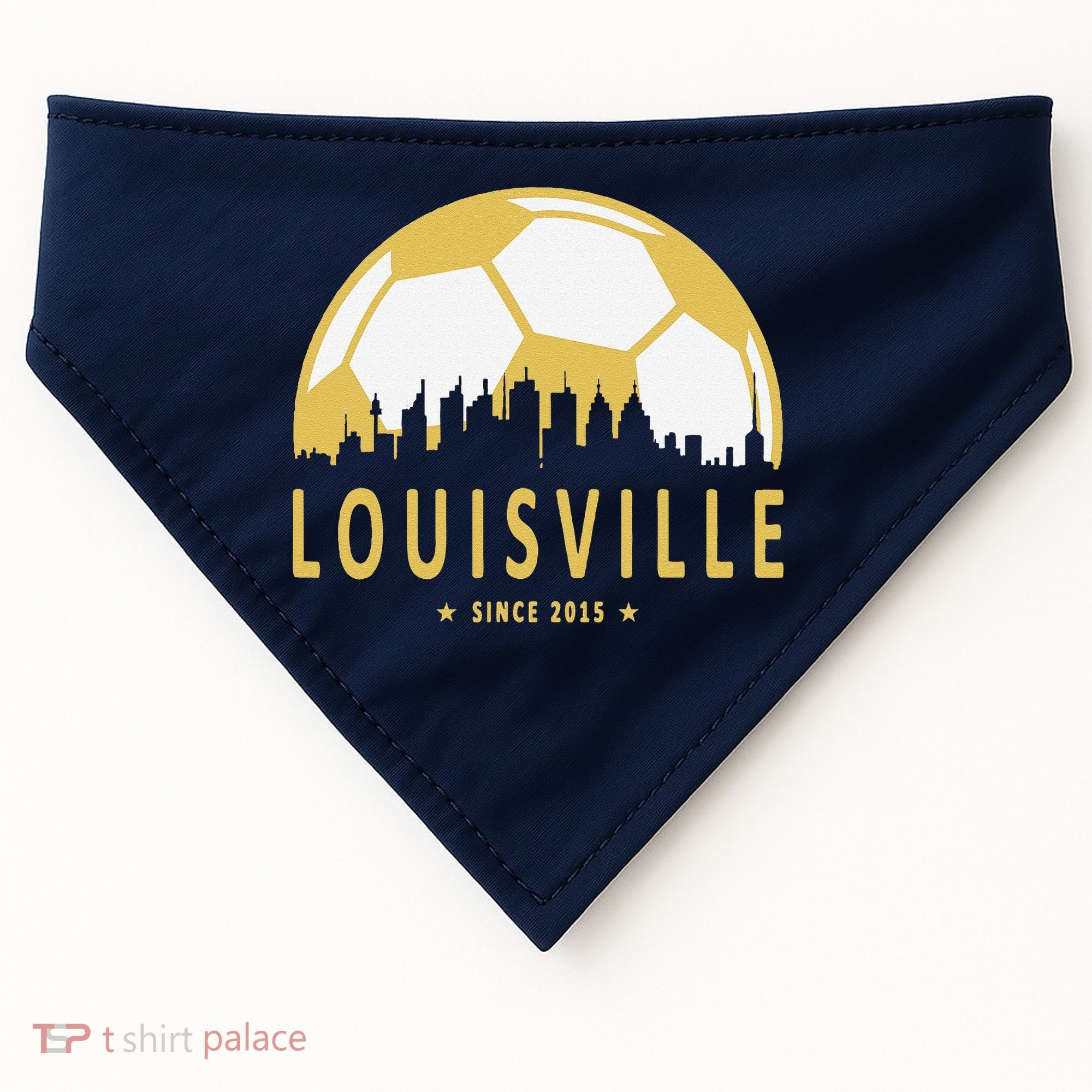 Louisville Soccer Since 2015 Gift USA-Made Doggie Bandana