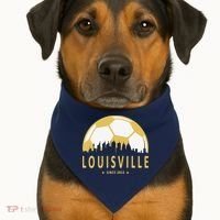 Louisville Soccer Since 2015 Gift USA-Made Doggie Bandana thumb 1