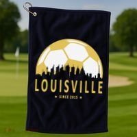 Louisville Soccer Since 2015 Gift Golf Towel thumb 1