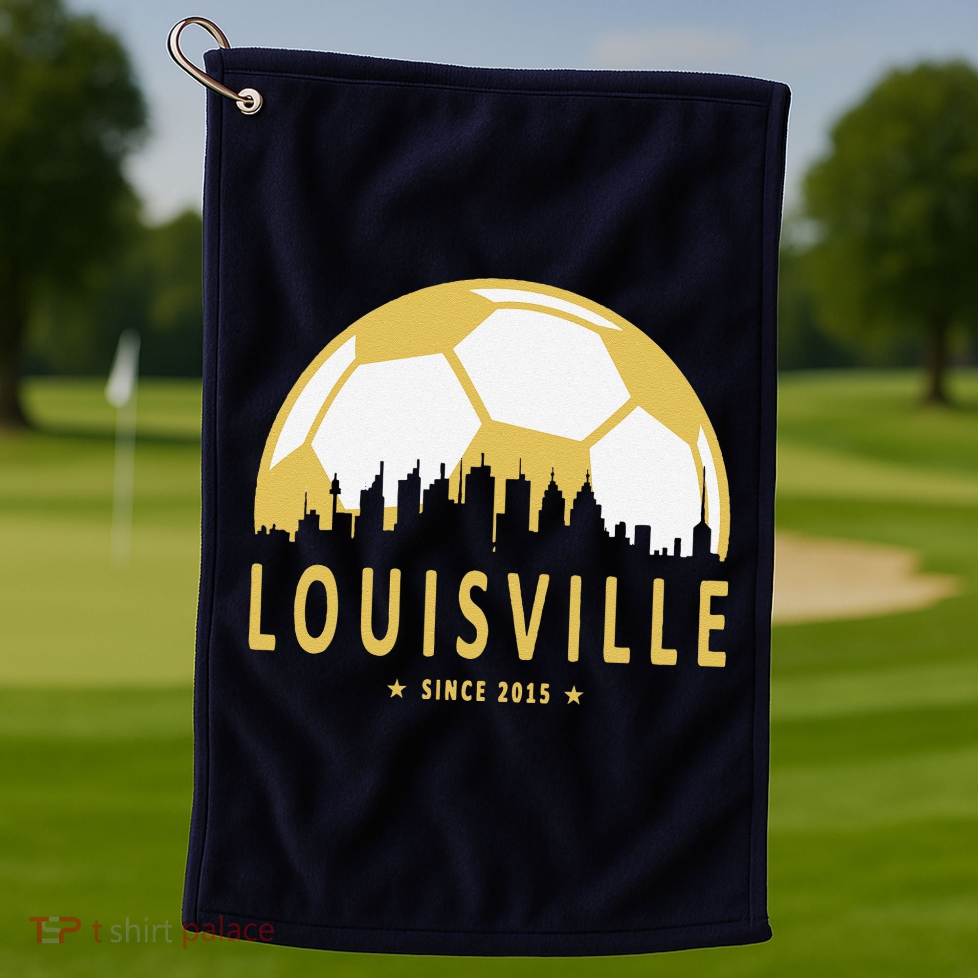 Louisville Soccer Since 2015 Gift Golf Towel