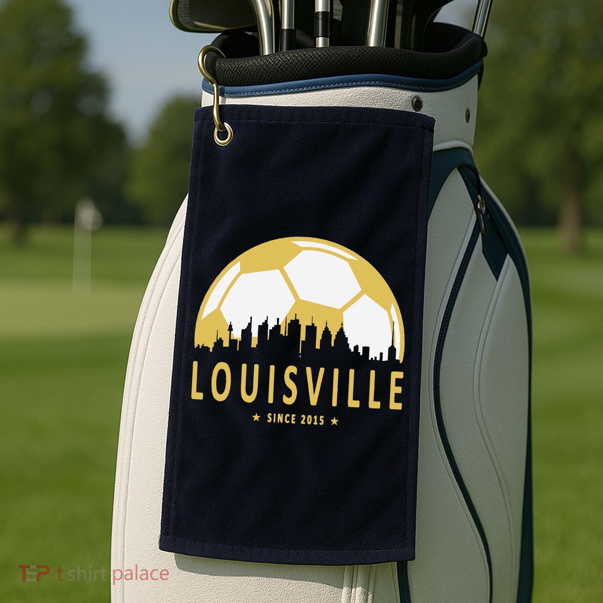 Louisville Soccer Since 2015 Gift Golf Towel