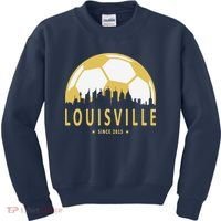 Louisville Soccer Since 2015 Gift Kids Sweatshirt thumb 0