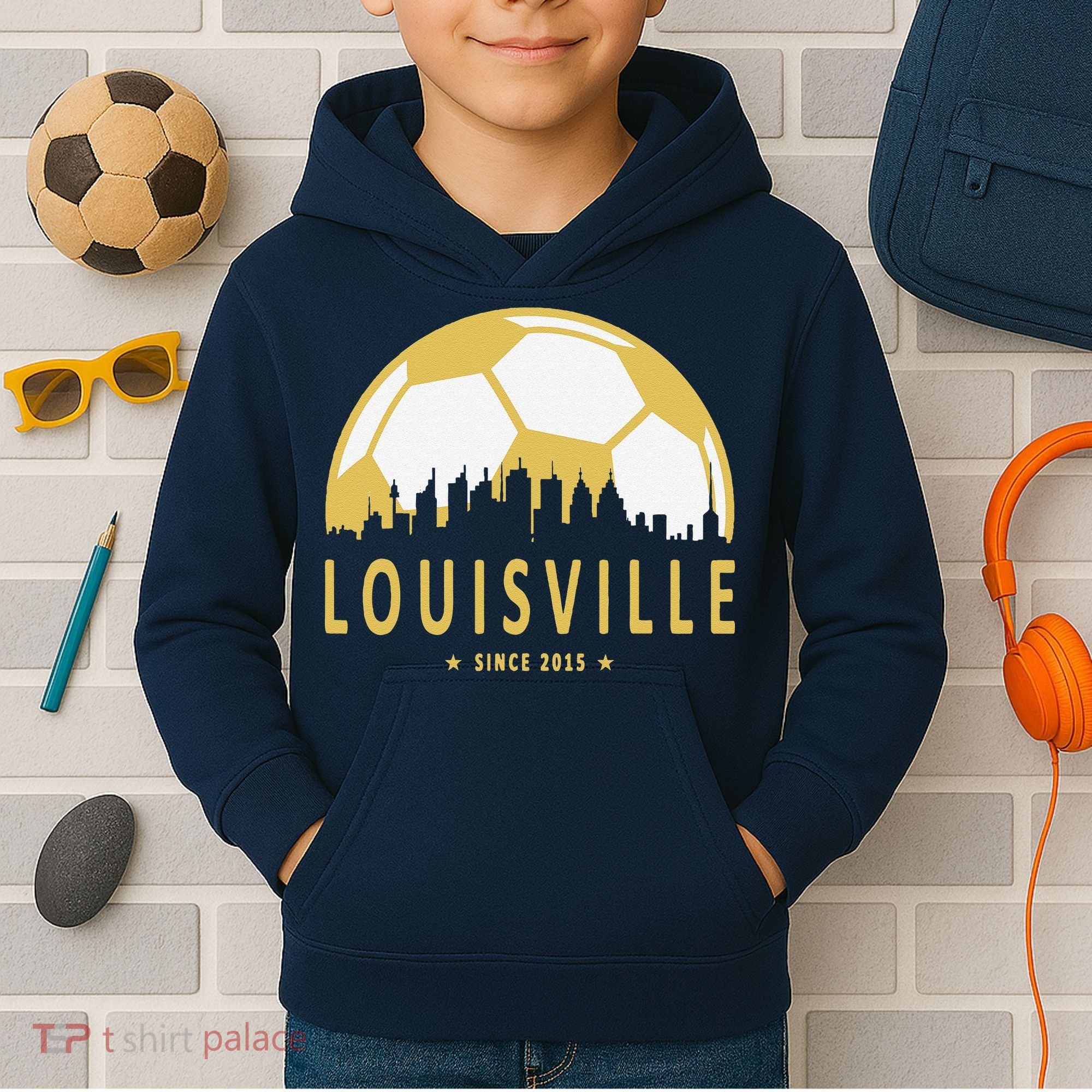 Louisville Soccer Since 2015 Gift Kids Hoodie