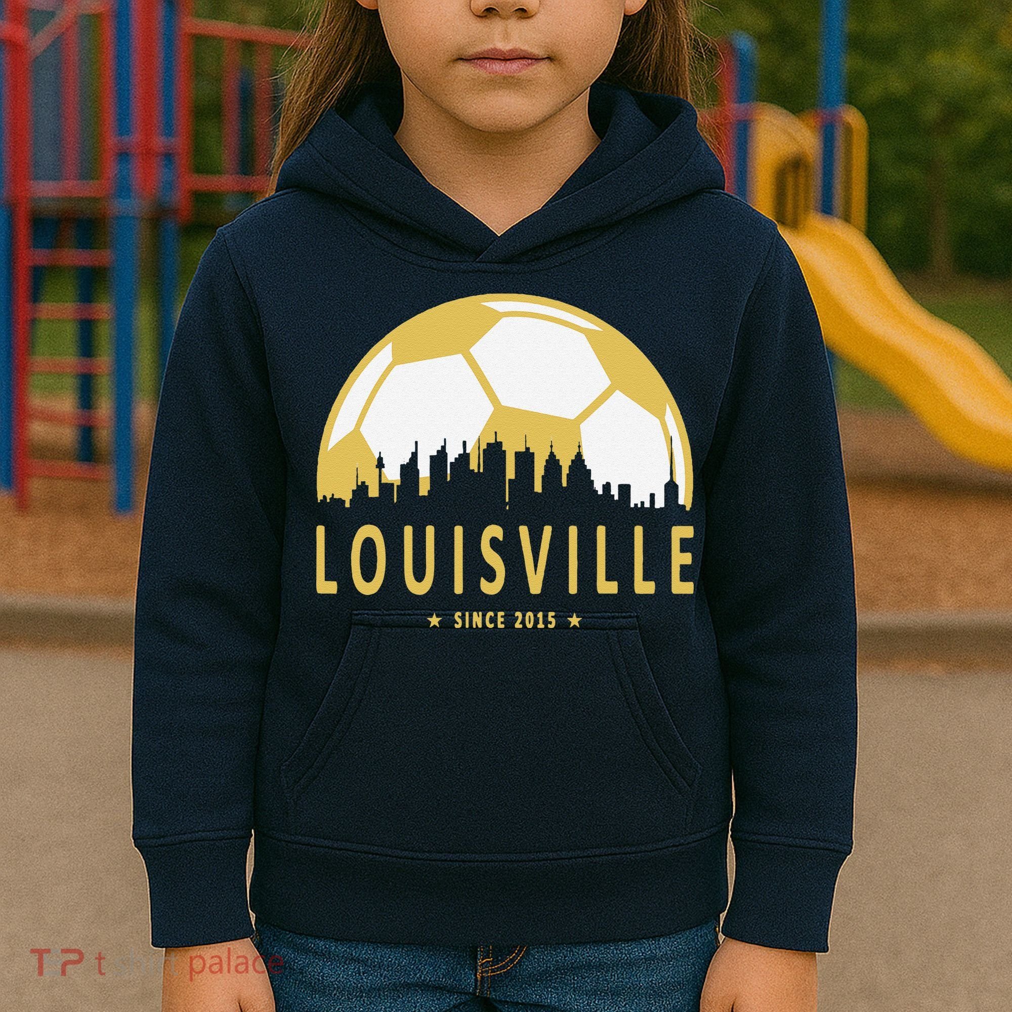 Louisville Soccer Since 2015 Gift Kids Hoodie