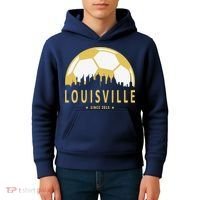Louisville Soccer Since 2015 Gift Kids Hoodie thumb 4