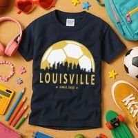 Louisville Soccer Since 2015 Gift Kids T-Shirt thumb 3