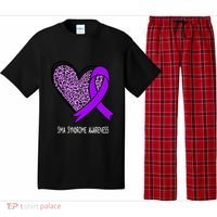 Leopard SMA Syndrome Awareness Purple Ribbon Heart Pajama Set thumb 0