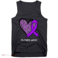 Leopard SMA Syndrome Awareness Purple Ribbon Heart Tank Top thumb 0