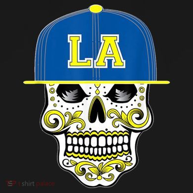 LA Sugar Skull Flexfit Unipanel Trucker Cap