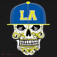 LA Sugar Skull Flexfit Unipanel Trucker Cap thumb 2