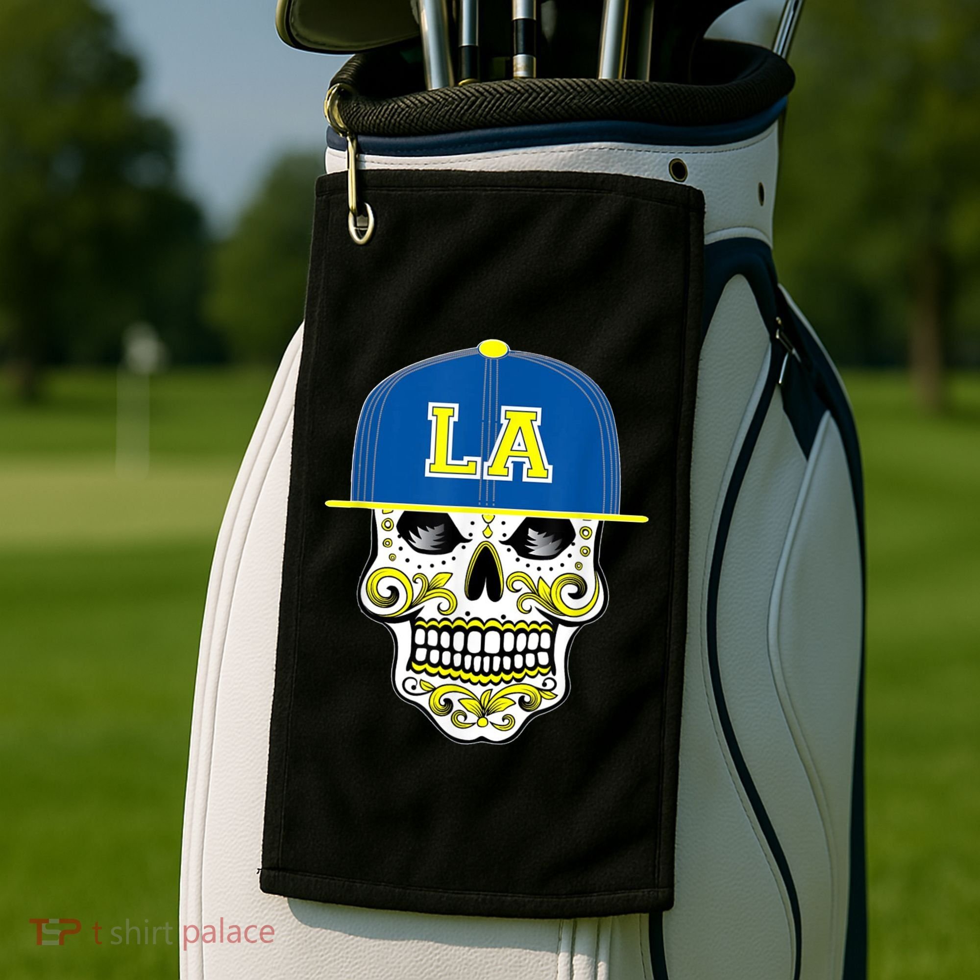 LA Sugar Skull Golf Towel