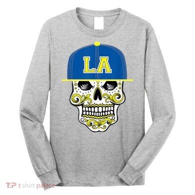 LA Sugar Skull Long Sleeve Shirt